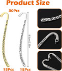 30pcs Metal Bookmarks Hairpin Hook Vintage Book Markers Carved Embossed Metal Bo