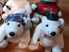 Lot Of 6 Coca-cola Polar Bear Plush Bean Bags Teddy Bears Nwt Unique Rare Wow   