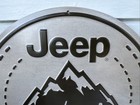 Jeep Round Embossed 12  Tin Sign Off The Beaten Path Metal Garage Decor
