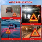 3 Pack Reflective Warning Triangles  Foldable Roadside Emergency Safety Kit