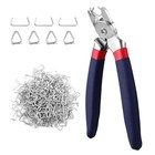 Bent Hog Ring Pliers With 500 Pcs 3 4  Hog Rings  Bent Hog Ring Pliers Set