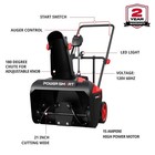 Powersmart 15a Electric Snow Thrower  21  Snow Blower With 180   Chute  Led Ligh
