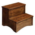 Furniture Oak Park Bedroom Traditional Wood Step Stool In Brown