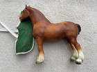 Nice Vintage Breyer Horse  8384 Chestnut Clydesdale Draft Mare Green Blanket