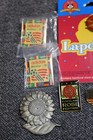Lot Of 9 Vintage Pinback Pins Metal Planet Hollywood Us Flag Looney Tunes