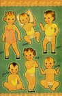 Vintage Uncut 1939 12 Baby Dolls Paper Dolls rare  1 Top Reproduction