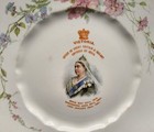 Antique Queen Victoria Memorium Commemorative Ridgways Plate