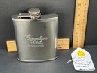  cf-401  Canadian Club Reserve Whiskey Flask Stainless Steel Metal  New  