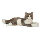 Gretta 24  Dlux Lying Grey Cat Douglas Cuddle Toy Plush Stuffed Animal Long Hair