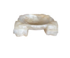 Vintage Ashtray Onyx Marble Natural Mineral Stone Hand Carved With Aztec Pattern