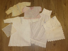 Lot Of 7 Antique vintage Baby Clothes   Gown Pillowcases Shirts