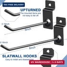 100 Slatwall Hooks Display Panel  Black  6 And 8 Inch