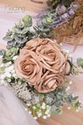 Macting 30pcs Artificial Flower Roses Fake Flowers With Stem Foam Roses For Diy 