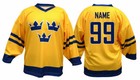 Team Sweden Ice Hockey Jersey Custom Name And Number All Stitched 2 Colors