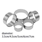 5pcs Stainless Steel Round Biscuit Cutter Set Dumpling Pastry Cookie Mold Diy