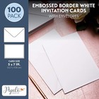 100 Pack Blank Invitation Cards And Envelopes For Weddings  Birthday Party  5x7 