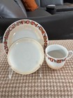 Set Of  3 Antique Three Crowns China Germany Child   s Bone China  Alphabet-exc 