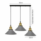 Vintage Retro Industrial Metal 3 Way Ceiling Light Shade Hanging Pendant Lights