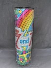 Vintage Seagrams 7   7up Peter Max Pop Art Advertising 9  Tall Glass Candle