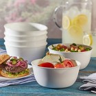 Corelle 4pk Glass Vitrelle 28oz Dinner Bowls White  Round Solid Pasta soup Bowls