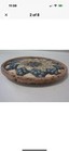 Pf2 Vtg Painted Cast Iron Quilt Design Cottage Cabin Primitive Pot Rest Trivet