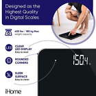 Digital Battery Powered Bathroom Scale 397 Lbs  Black