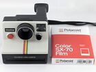 Vintage Polaroid Sx-70 Onestep White Rainbow Stripe Instant Camera   Film Tested