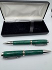 Dark Green Pen   Mechanical Pencil Set In Black Presentation Box New Other