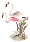 Art Deco Porcelain Pair Flamingoes Figurine 31cm Keramos Wein Austria C1930 Mint