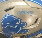 Amon Ra St Brown Signed Detroit Lions Speedflex Helmet Bas