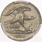 1837 Ny 1c Pcgs Au58 Cac Feuchtwanger Composition Cent Ht-268