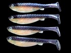 5     Soft Plastic Paddle Tail Swim Bait Fishing Lure In Custom Colors 
