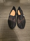 Women s Toms Alpargata Moroccan Black Crochet Us Size 7 5 W  100  Authentic