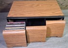 Vintage 1990s Faux Wood Grain 3 Drawer 60 Cd Game Holder Storage Cabinet Case