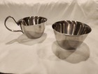 Vintage Mcm Stainless Steel Creamer   Sugar Bowl - Japan