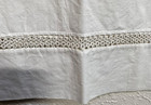 Vintage Cotton Pillow Case Trimmed With Hand Made Tatting Lace 24 By 34