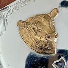 Vintage Western American Irvine Jachens Bull German Silver Cowboy Belt Buckle 61
