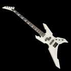4 String Warrior Electric Bass Guitar White Solid Body Black Hardware Fast Ship