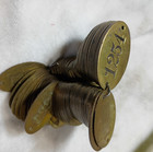 Brass Cow     Farm Animal Tag Lot Approx 100pc Lot 1 1 2  Oval Livestock