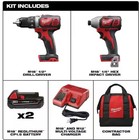 Milwaukee 2691-22 M18 18v Cordless Li-ion Drill Driver   Impact Driver Combo Kit