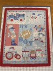 Nwt Deadstock Vintage Baby Quilt - It s A Boy Nursery Patchwork Blue Red Nos