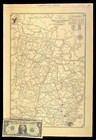 Vintage New Hampshire Map Highway Vermont Auto Trails Old 1928 Antique