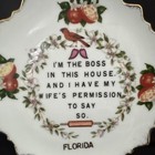 Vintage Florida Souvenir Wall Plate Husband Quote Great Graphics Orange Blossoms