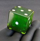 Vintage 1 5  Bakelite Translucent Green Apple Juice Catalin Dice