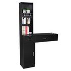 Barber Station Hair Styling Dressing Table Beauty Salon Spa Equipment Black