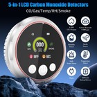 5-in-1 Gas   Co Detector  Plug-in Design With Battery Backup Safety