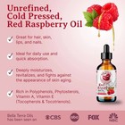 Organic Cold-pressed Red Raspberry Seed Oil 100  Pure Skin Hair Spf Moisturizer