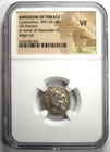 Greek Thrace Lysimachus Alexander Ar Drachm Coin 305-281 Bc - Certified Ngc Vf
