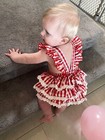 Girl First Birthday Street Outfit Bodysuit Romper Clothes Dress