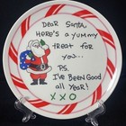 Amc Santa Porcelain Plate   Mug Set Milk And Cookies Vintage